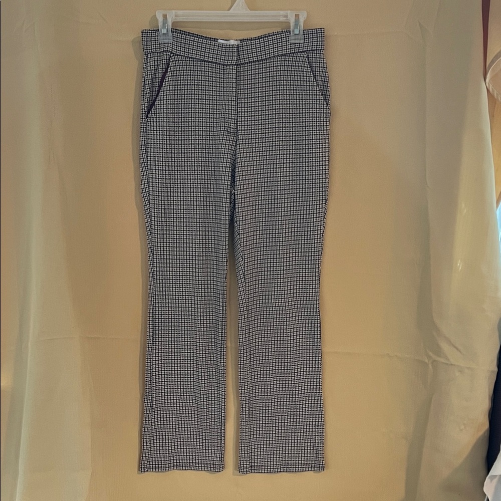 Elegant Checkered Women's Straight Leg Pants